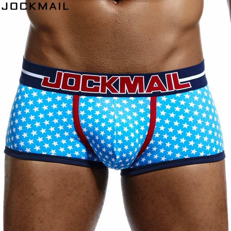 Мужские трусы боксеры JOCKMAIL нижнее белье для геев Шорты сна|boxer trunks|brand men boxer shortsmens