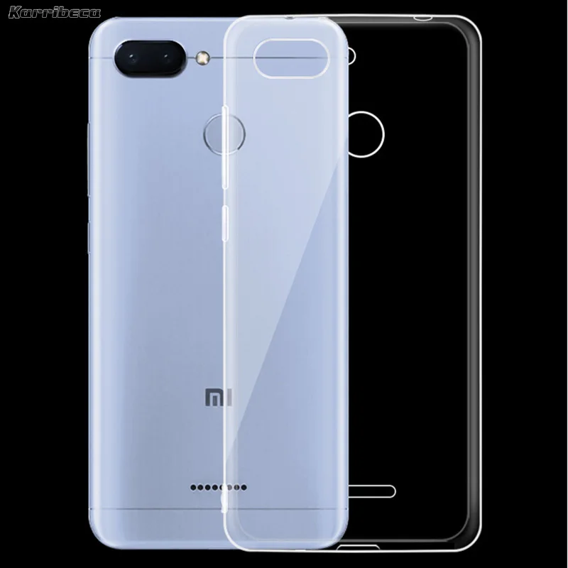 Прозрачный ультра тонкий Тонкий силиконовый чехол xiomi xiaomi redmi 6 чехлы прозрачная