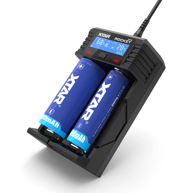 XTAR SV2 0.25a 2a Универсальный ЖК дисплей Ni MH литий ионный аккумулятор зарядное