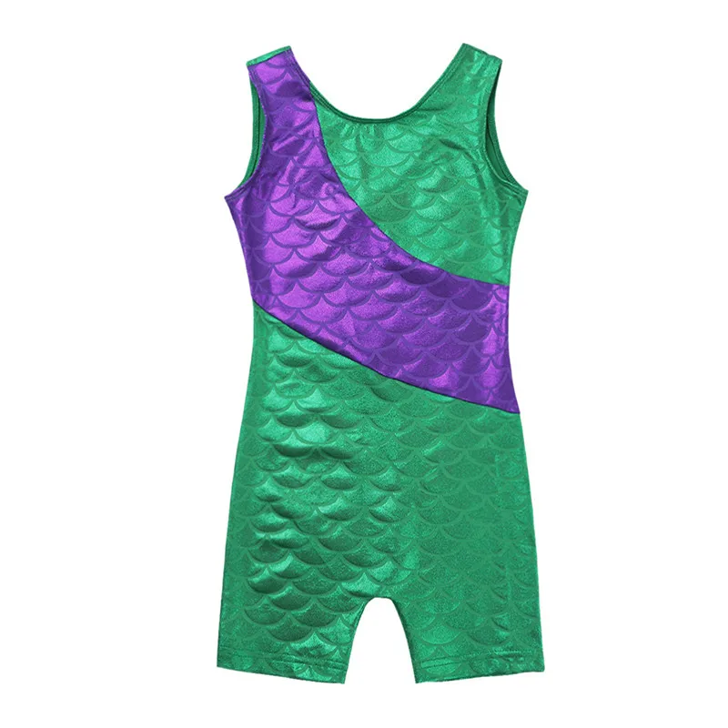 Детское трико балерины TiaoBug без рукавов с рисунком Русалочки для балета Одежда