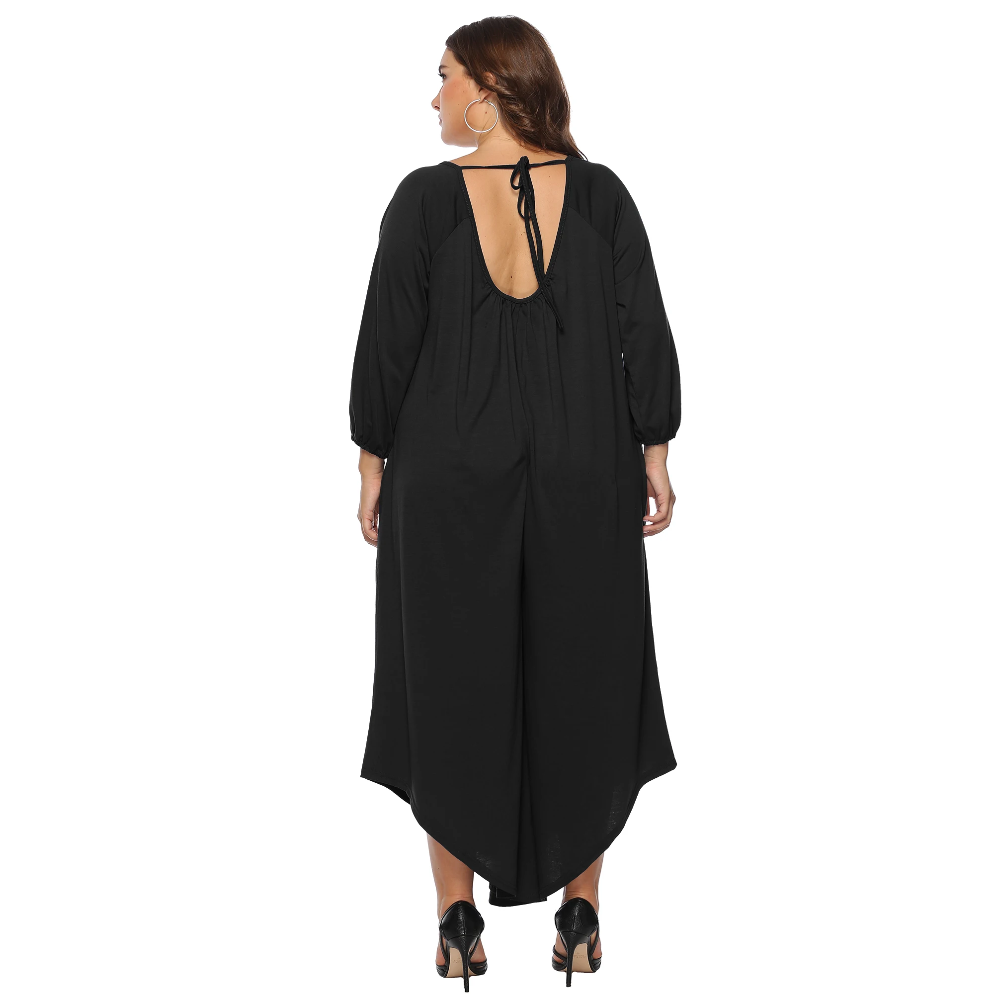 2019 большой Размеры Для женщин Нерегулярные семиточечный рукав v образный вырез