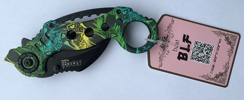 Портативный карманный складной нож керамбитовый охотничий кемпинг тактический