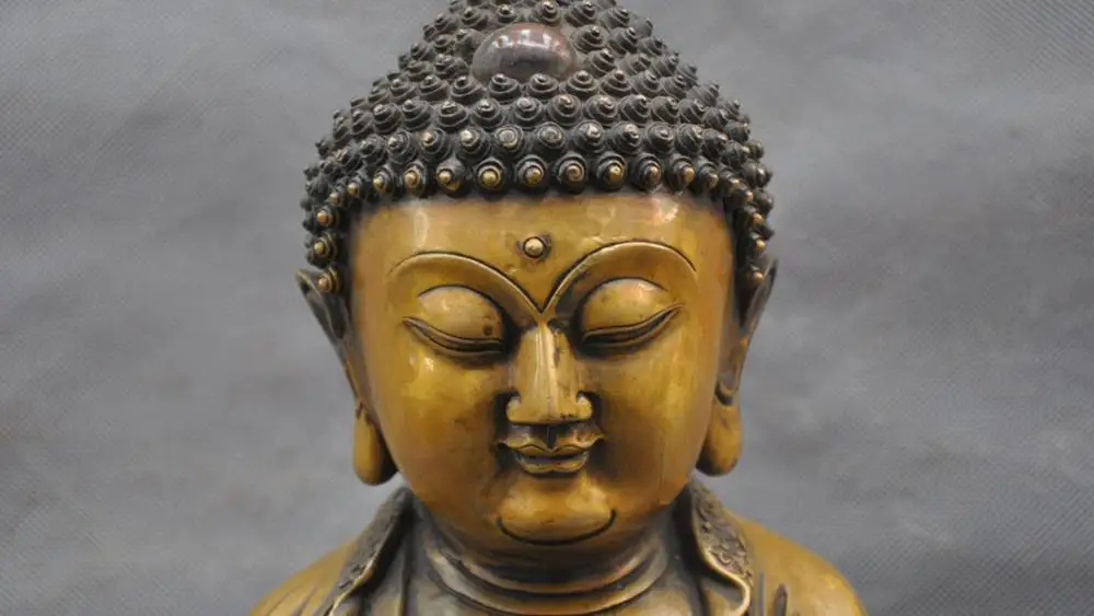 14 &quotКитай Бронза Шакьямуни Татхагата Статуя Будды | Дом и сад