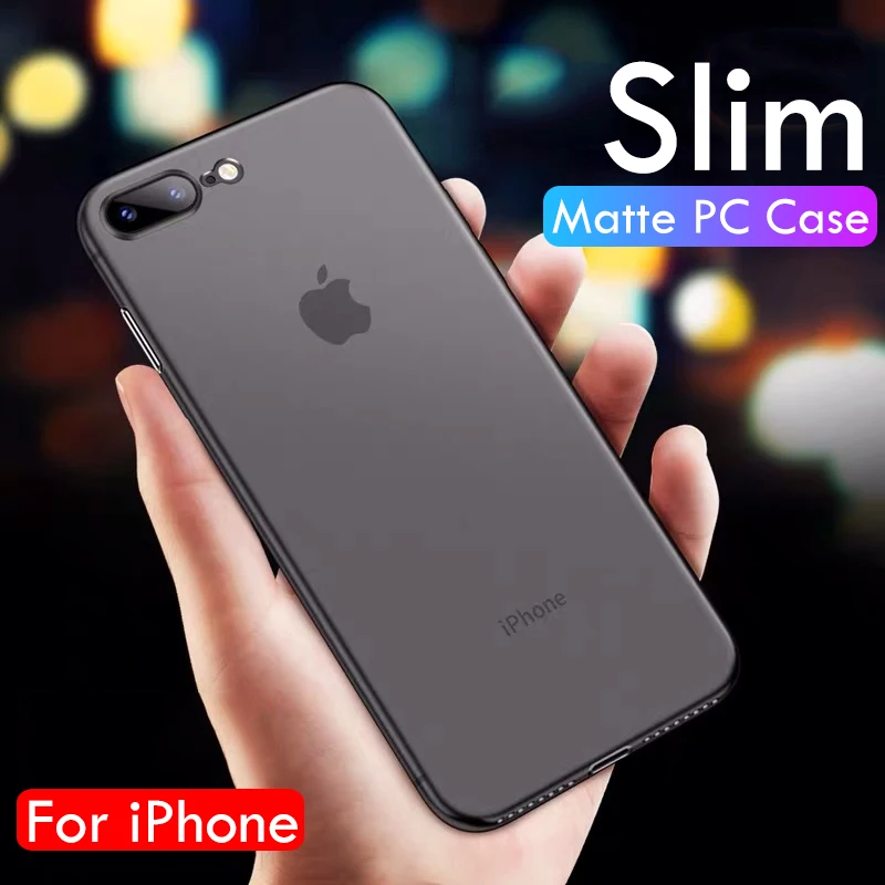 Ультратонкий чехол 0 3 мм для телефона Iphone Xs Max Xr X 8 7 6 s S Plus Матовый Прозрачный