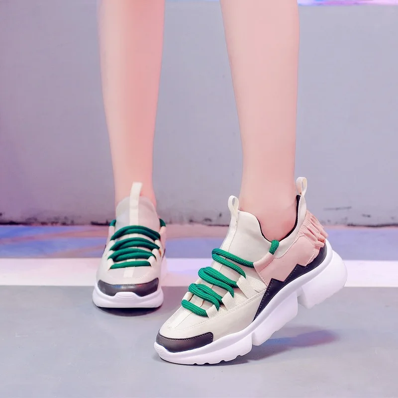 EARTH STAR/Новинка Женская обувь Модные брендовые женские кроссовки на платформе