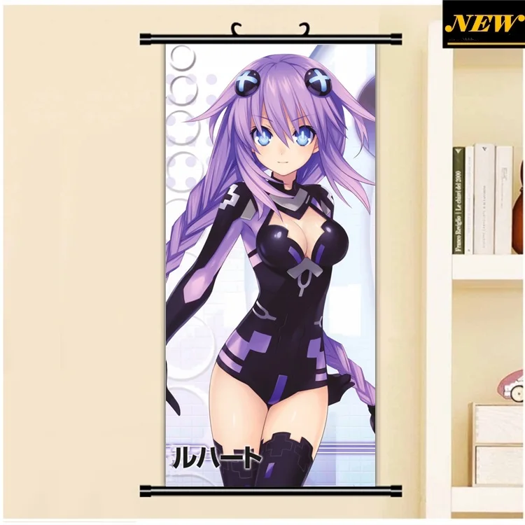 45x95 см компиляции сердце choujigen игра Нептун фиолетовый мультфильм аниме стены