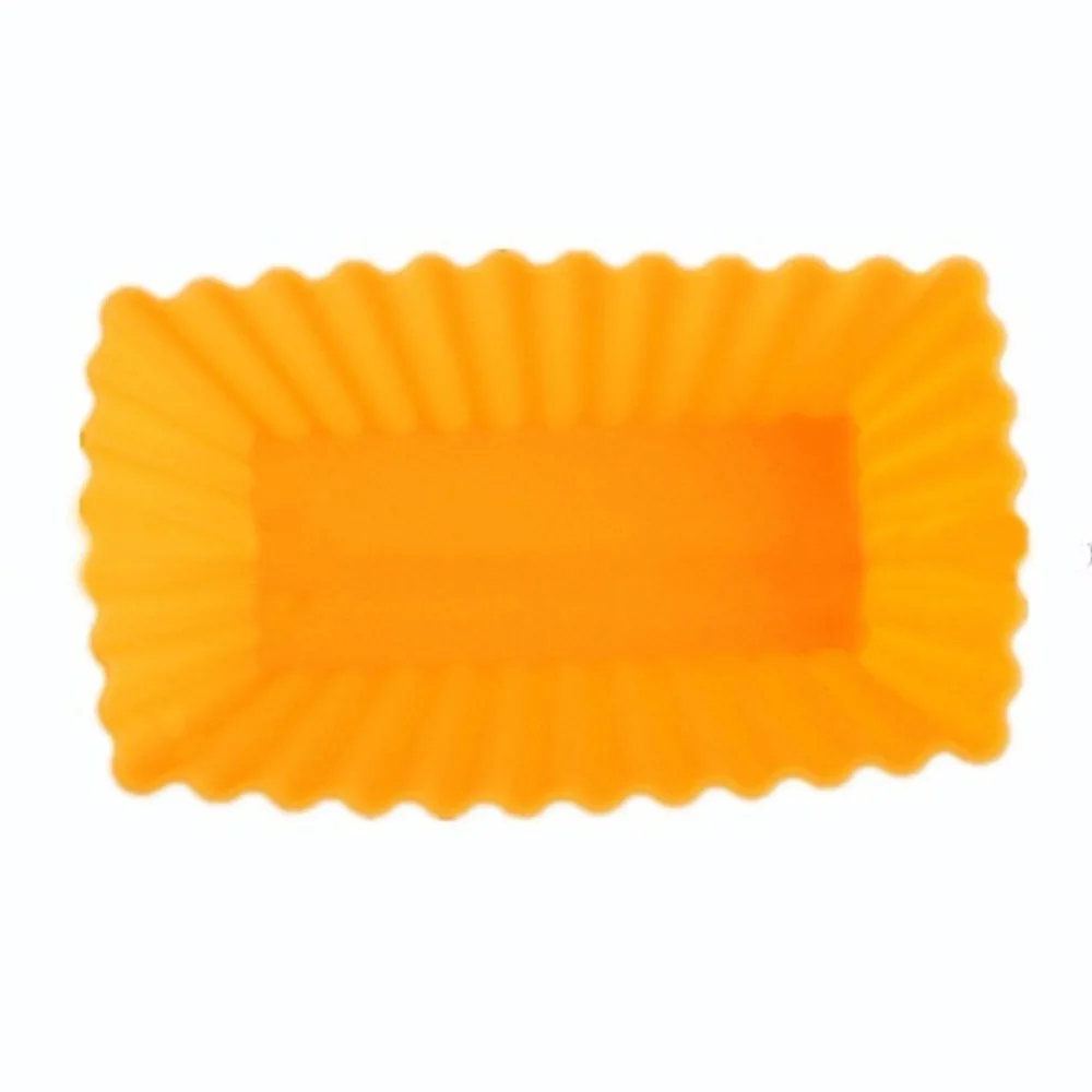 6 шт. мини Прямоугольная форма силиконовая для кексов выпечки лоток формы Стакан