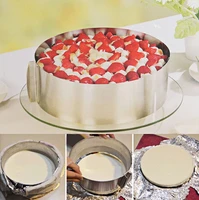 retractable bakeware cake tools adjustable stainless steel circle mousse ring baking dishes pantool set cake mould molds size