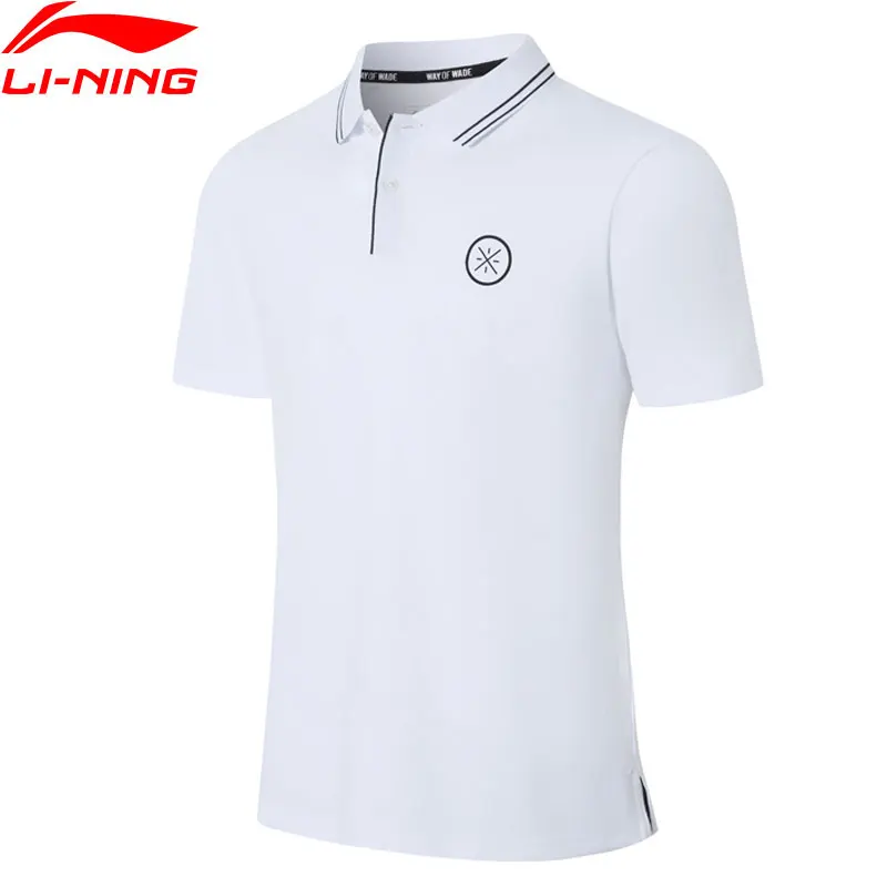 Li-Ning Мужская серия WADE рубашка-поло дышащая 96% хлопок 4% спандекс с отложным воротником подкладка спортивные футболки топы APLP067 JAS19