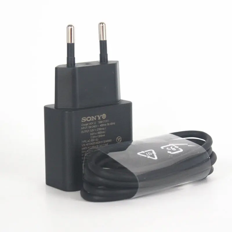 Оригинальное зарядное устройство sony UCH12 QC3.0 Quick USB с кабелем Micro usb для sony Xperia Z3 Compact z3 plus Z1 Z2 Z3 C5 Z5 Z4 Z5P XA XP