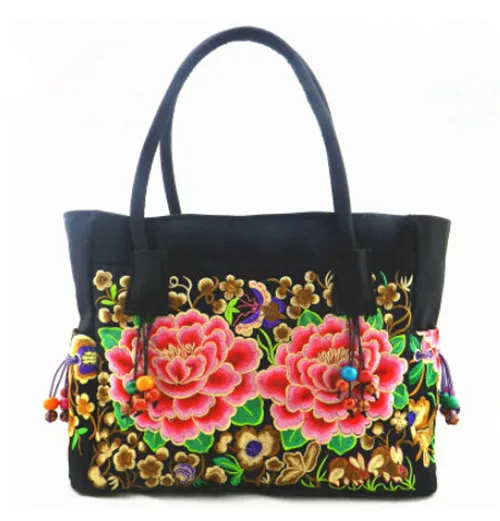 

Fashion Vintage Emboridery Shopping Casual Totes!Nice Bohemian Floral Embroidered Women Canvas Shoulder&Handbags Hot Vintage Bag