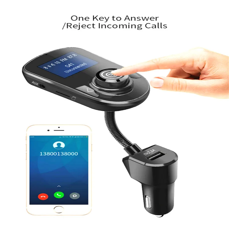 Bluetooth Hands-free FM модулятор стерео музыка автомобильный mp3-плеер аудио прикуриватель fm-передатчик поддержка TF автомобильные аксессуары