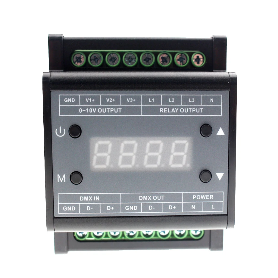 AC110 220v dmx вход сигнала 3 канала 0 10 В Диммируемый выход Светодиодный диммер 220 в