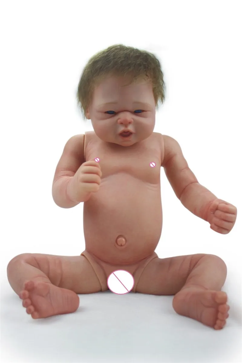 

22" full body silicone reborn baby dolls special hand painted real alive newborn girl dolls for kids gift high quality bonecas r