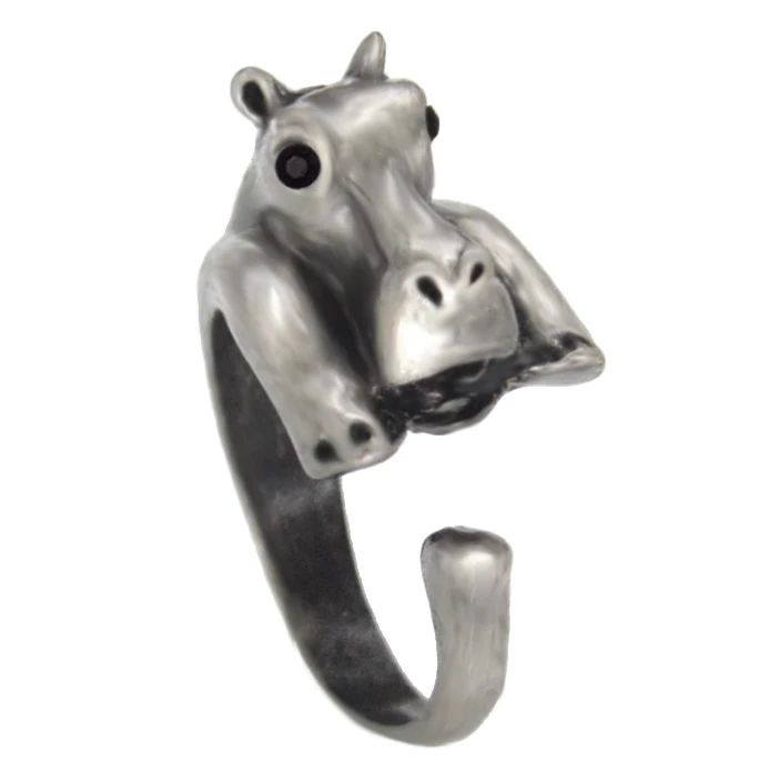 Kinitial 1 шт. Летний стиль хиппи шикарный латунный сустав Бегемот кольцо anillos Boho Anel