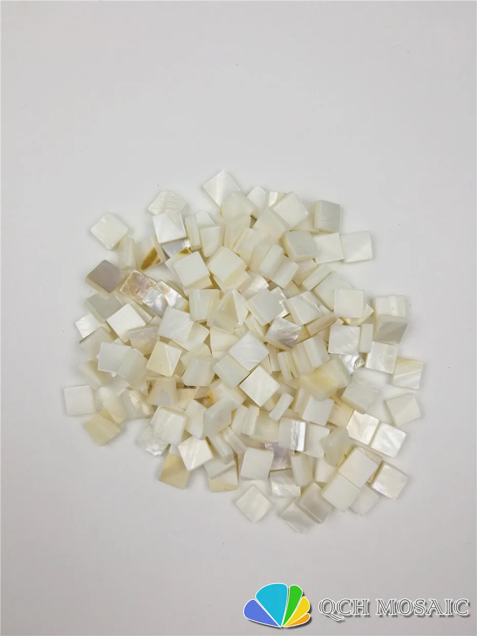 White Freshwater Shell Mother of Pearl Square for Jewelry Making DIY Fashion Earrings Necklaces Material 10x10mm Chip size | Обустройство