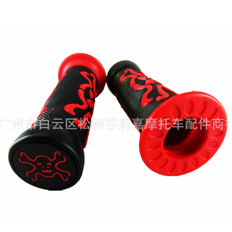 

Colorful Rubber Motorbike Handle Bar Grip Scooter Handlebar Grips Skull Motorcycle Handle Grip Universal Motorcycle Accessories