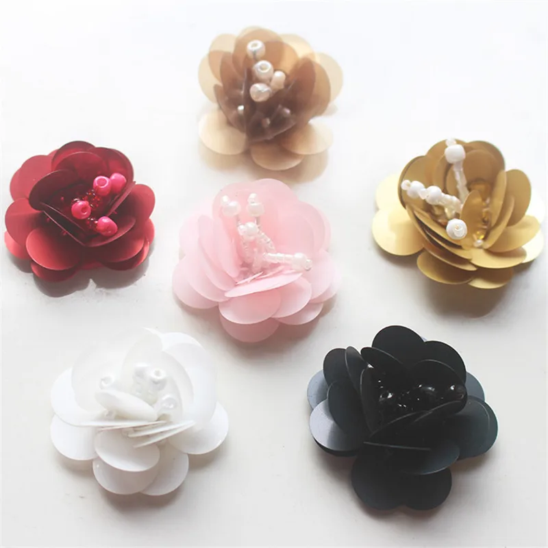 Патчи с блестками и цветами размером 4 см аппликация со стразами для вышивания