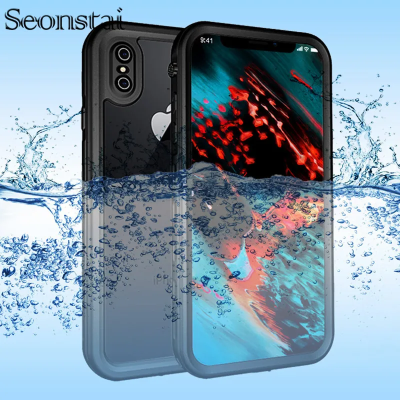 IP68 реальные Водонепроницаемый чехол для iPhone X XR XS Max 8 7 Plus 6 S под воду с аквалангом