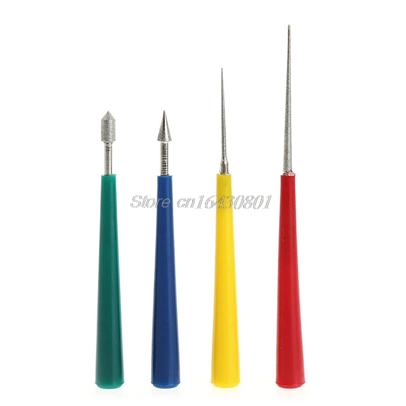 

4Pcs Coated Bead Reamer Diamond Set Beading Jewelry Repair Woodworking Tools S08 Wholesale&DropShip