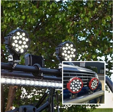 7 дюймов 63 Вт Красный светодиодный рабочий светильник круглый SPOT дальнего света