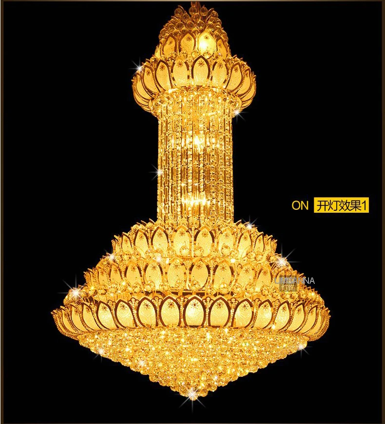 Хрустальная люстра светильник американская современная с золотым цветком