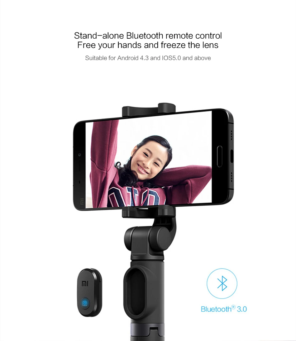 Xiaomi Mi складной штатив селфи-палка Bluetooth с беспроводной ShutterShutter селфи-палка для мобильных телефонов