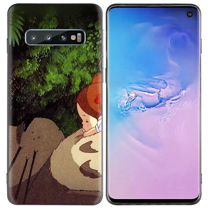 A006 Черный силиконовый чехол Studio Ghibli Totoro для samsung Galaxy M20 S10e S10 S9 M10 S8 Plus 5G S7 S6 Edge - Цвет: A006