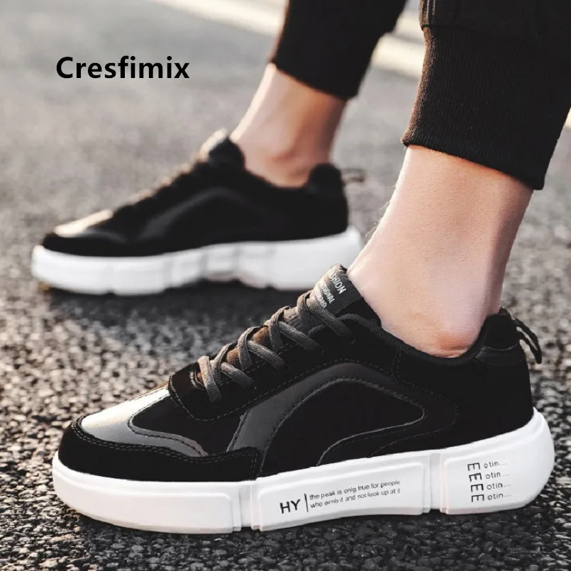 

Cresfimix Male Fashion Classic High Quality Anti Skid Trainers Men Casual Street Shoes Black Comfy Sneakers Baskets Hommes B5354