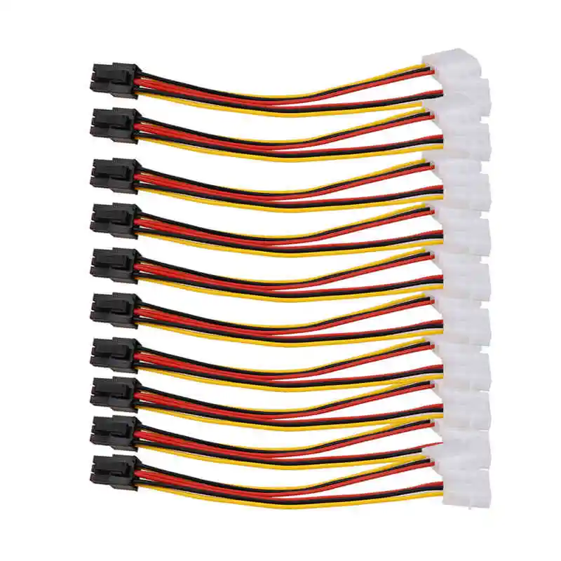 10 шт. Molex 4 контактный PCI E Express 6 преобразователь питания адаптер кабельный разъем