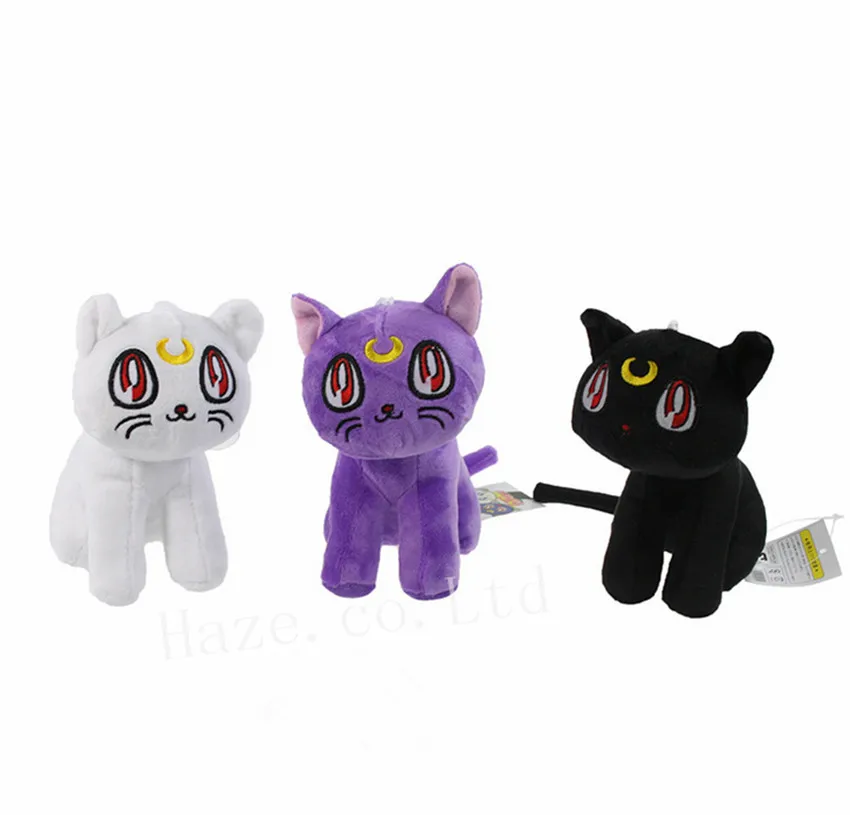 3 шт./компл. аниме Сэйлор Мун Луна Кот Милая плюшевая игрушка кукла цвета 7'' |