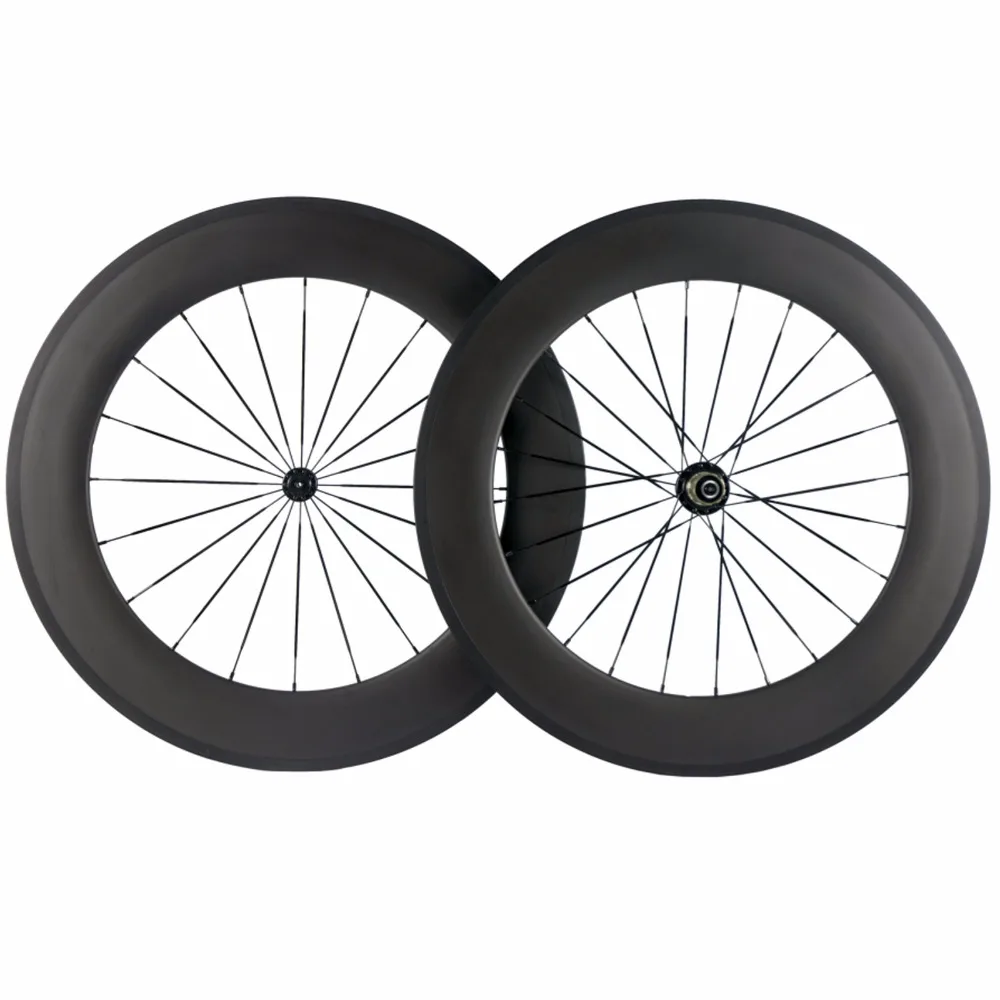 Factory Sales 700C Carbon Wheelset Tubular 38mm 50mm 60mm 88mm Carbon Bicycle Wheels Clincher Road Bike Wheels Basalt Braking