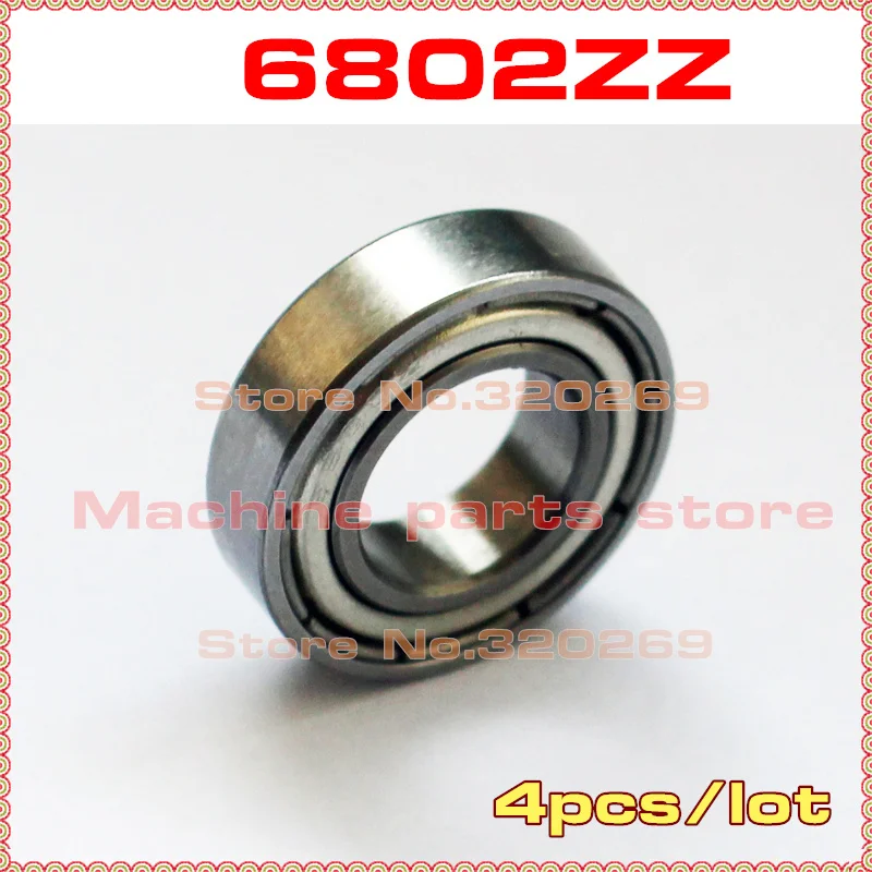 4pcs radial 6802ZZ ball bearing 15*24*5 15x24x5mm metal shield 6802Z 6802RS deep groove flanged F6802ZZ flange | Обустройство дома