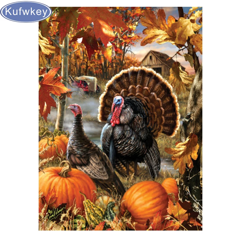 

DIY 5D Diamond Mosaic Diamond Cross Stitch Autumn Bird Diamond Embroidery Animal Decoration