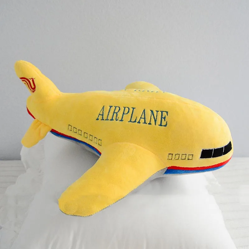 yellow airplane 60cm Моделирование плюшевый Кот ракета самолет игрушка Мягкая Реалистичная Транспортировочная Подушка креативный мальчик игрушки для декора дома для детей подарок - Цвет: yellow airplane 60cm
