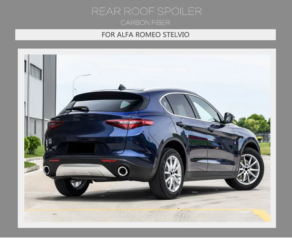 Спойлер на заднюю крышу из углеродного волокна для Alfa Romeo Stelvio Base Sport Ulitity TI Quadrifoglio