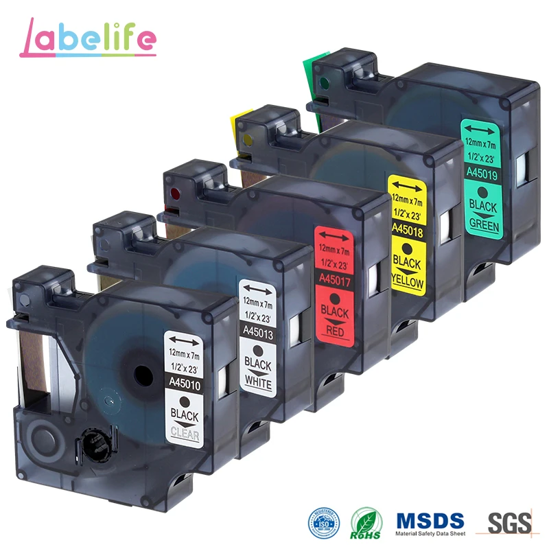 Комплект этикеток Labelife 5 шт. в упаковке аксессуары D1 кассеты для 45010 45013 45017 45018 45019