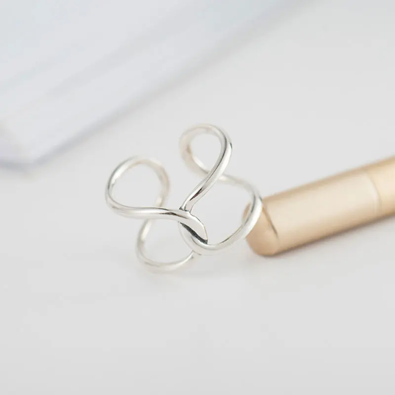 MOLIAM Simple Twist Knot Double Layers Adjustable Rings for Women Authentic 925 Sterling Silver Open Finger Ring Gift MLRT0157 | Украшения