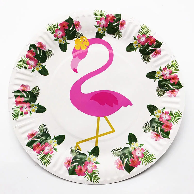 60pcs/pack Flamingo theme disposable plates cups straws Pink | Дом и сад