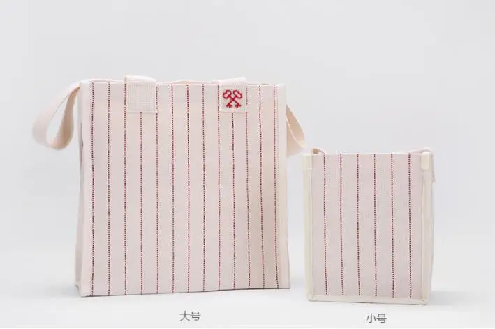 XIAOYAN хлопчатобумажная полосатая Холщовая Сумка тоут через плечо сумка для