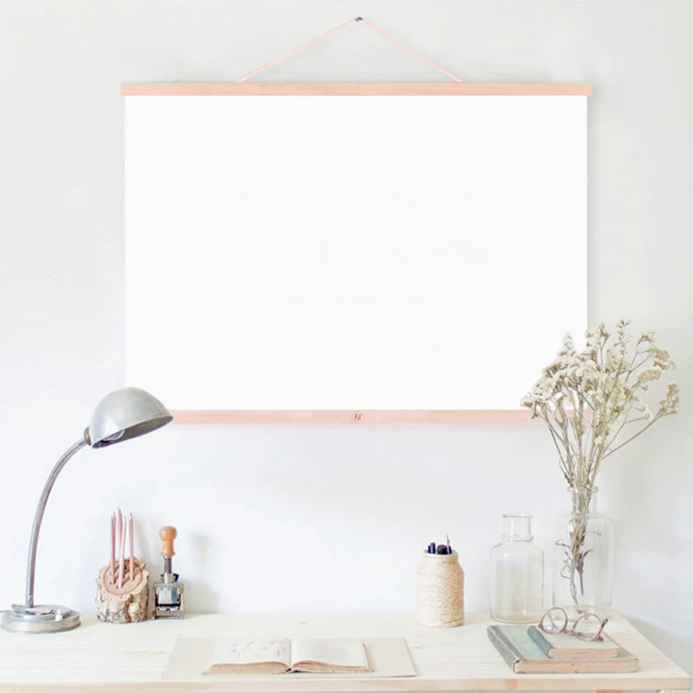 4 шт./компл. Магнитная деревянная вешалка фоторамка белый черный DIY Картина на холсте подвесное настенное искусство домашний декор изготовление размеров под заказ