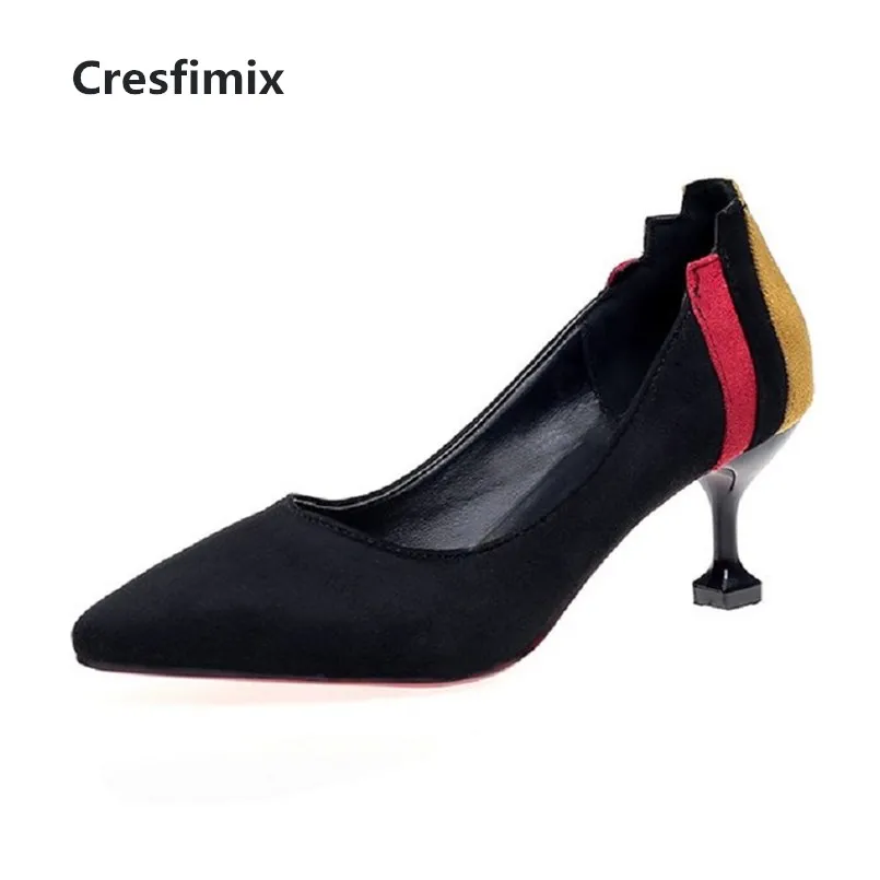 Туфли-лодочки Cresfimix женские милые повседневные заостренный носок высокий каблук