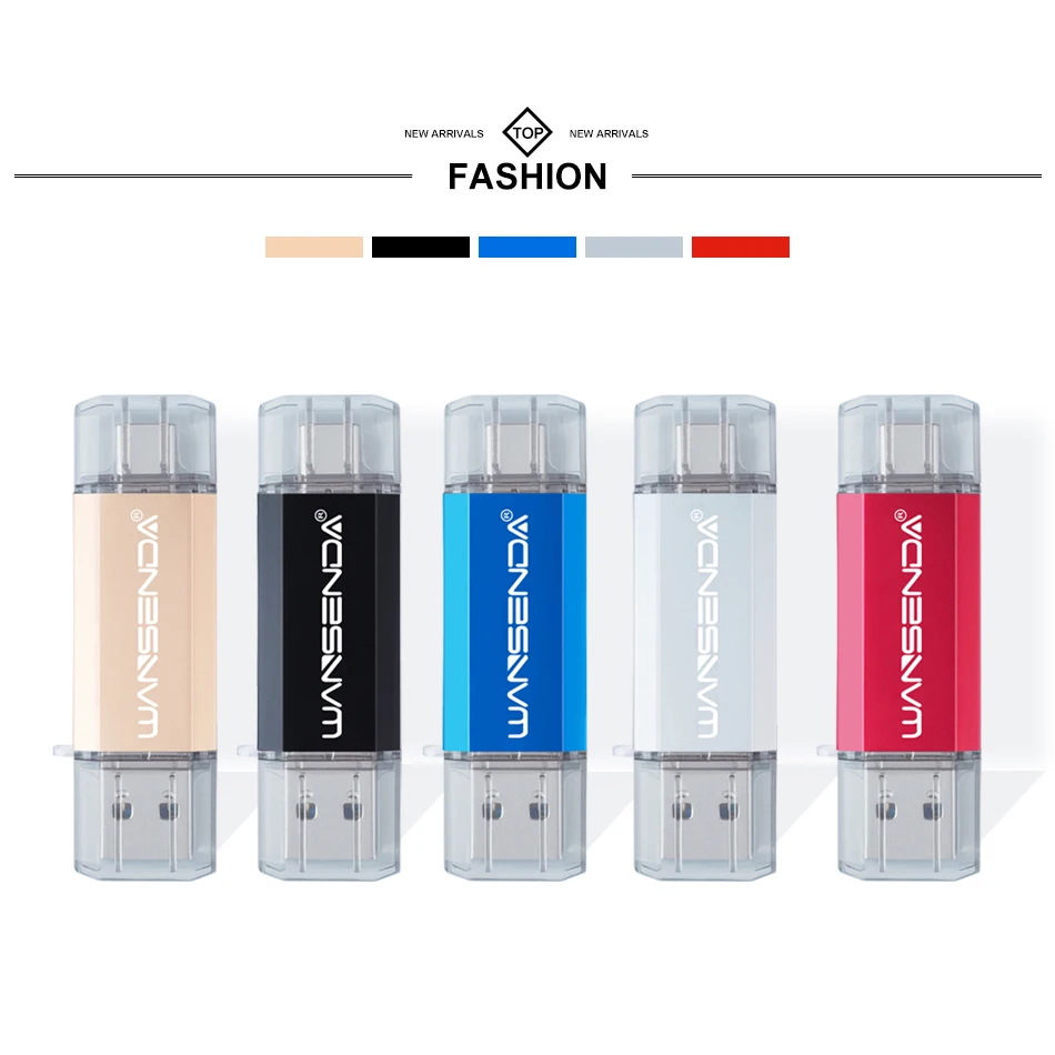 Флэш накопитель wansenda флеш USB3.0 Тип C OTG USB 3 0 Stick 128 Гб 64 оперативной памяти 32