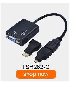 TISHRIC HDMI к VGA Аудио кабель мужчин и женщин Hdmi VGA адаптер цифро-аналоговый видео конвертер для ПК ноутбук проектор