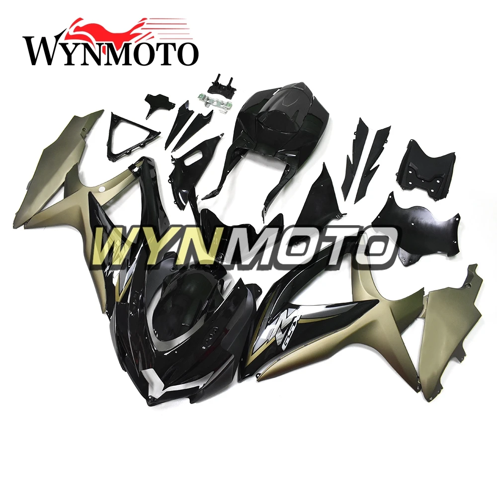 ABS пластик ВПРЫСКА Черный металлический цвет Полный обтекатели для Suzuki GSXR600 750 K8