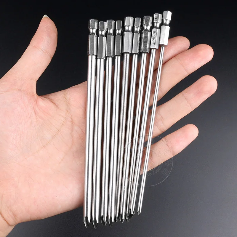 9 шт. шестигранная отвертка Philips 150 мм 1/4 мм|screwdriver bit set|long hexbit set |