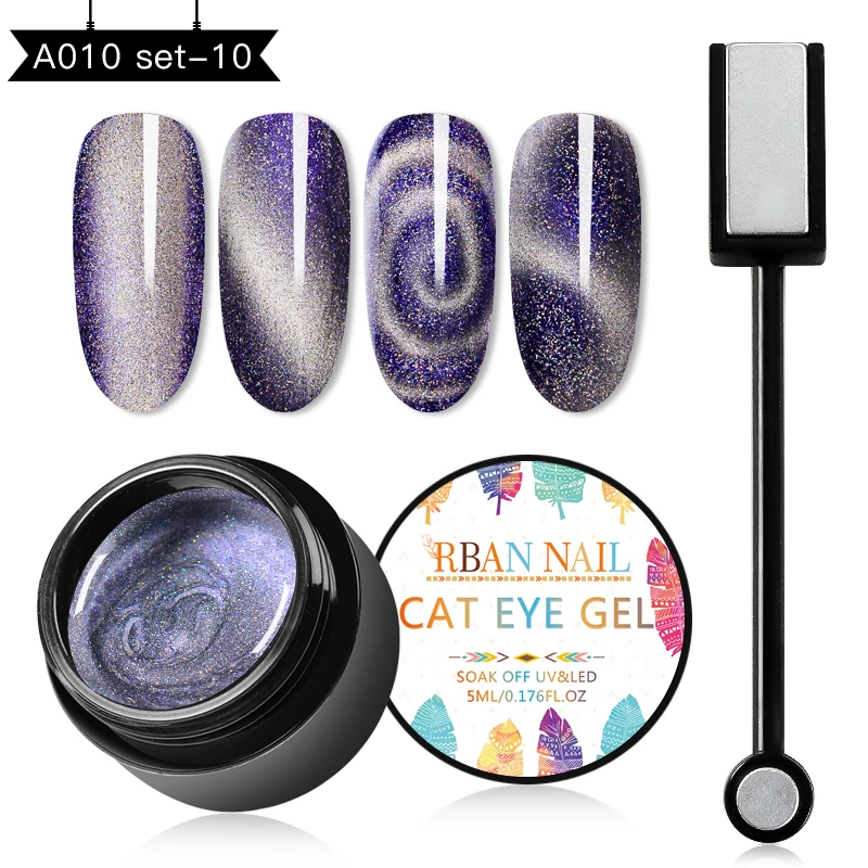 SZH03628 RBAN NAIL 5D кошачий глаз магнит Гель-лак для ногтей Магнитный дизайн ногтей лаковый Хамелеон замачиваемый УФ Гель-лак для ногтей эмаль маникюр - Цвет: SZH03628