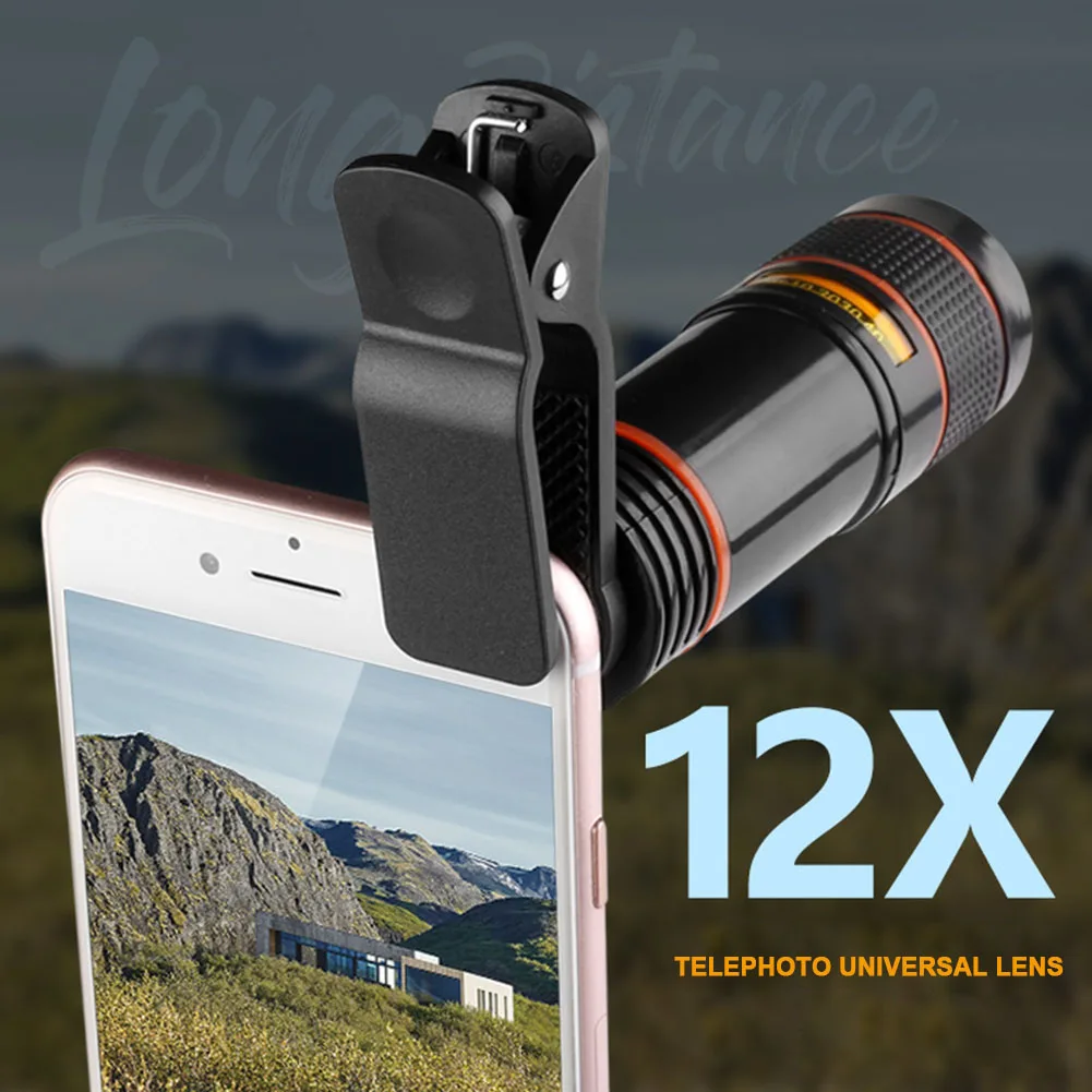 12X оптический зум-телескоп объектив камеры высокой четкости для телефона iPhone 6 7
