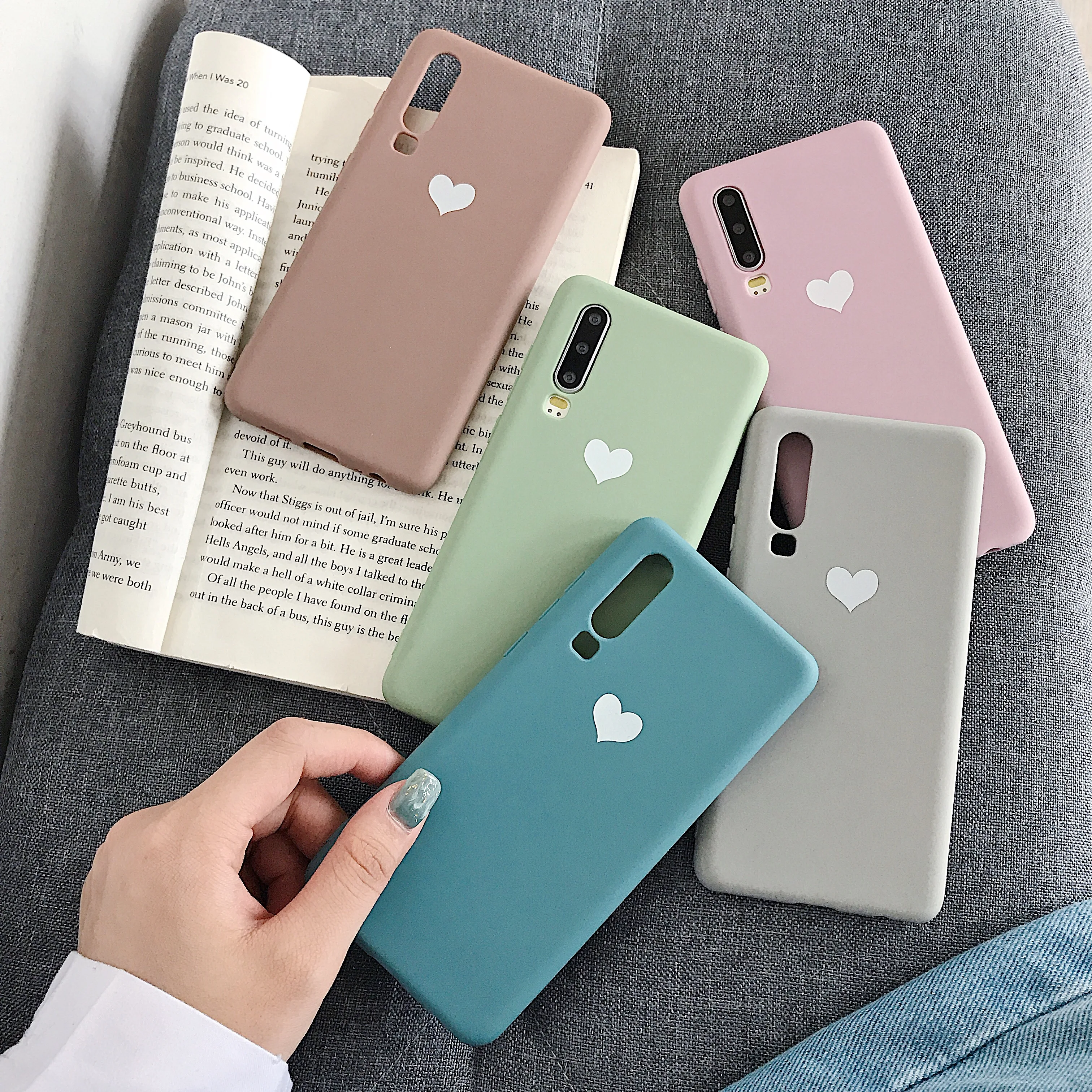 KISSCASE Световой Сердце Любви чехол для huawei Коврики 20Pro P20 Pro P30 про милый конфетного