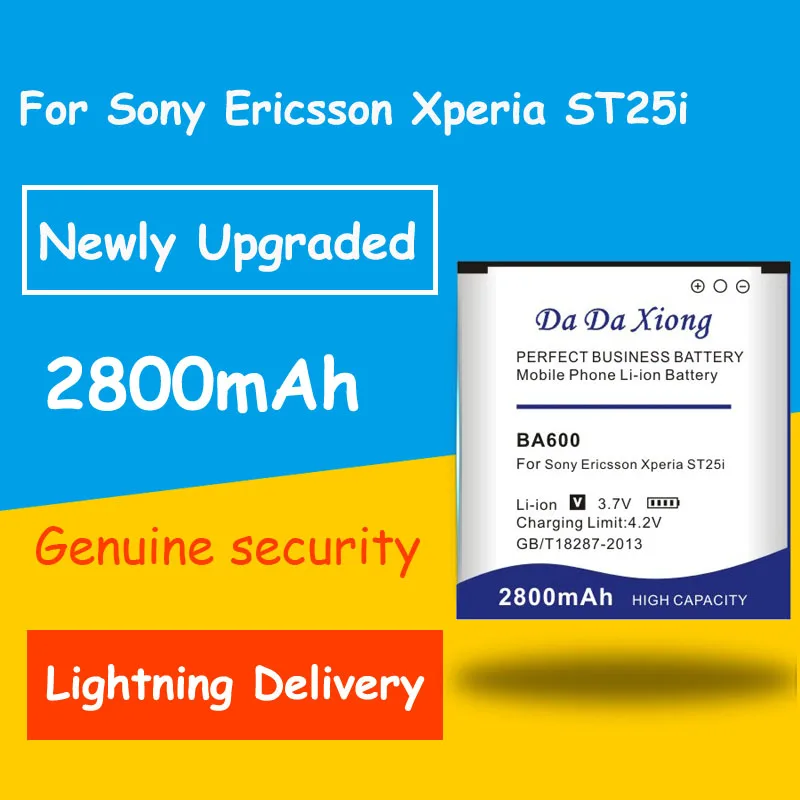 Бесплатная доставка литий ионный аккумулятор BA600 2800 мАч для телефона Sony Ericsson Xperia